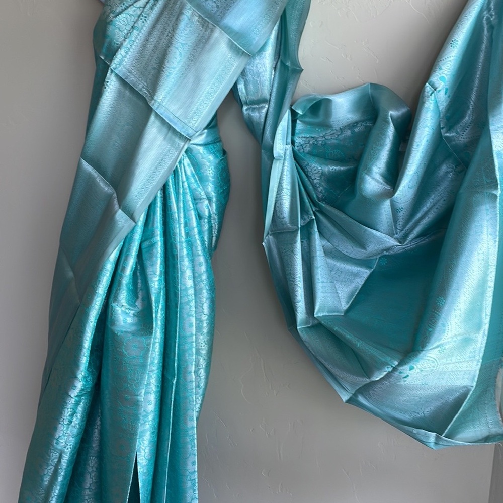 Light Teal Saree